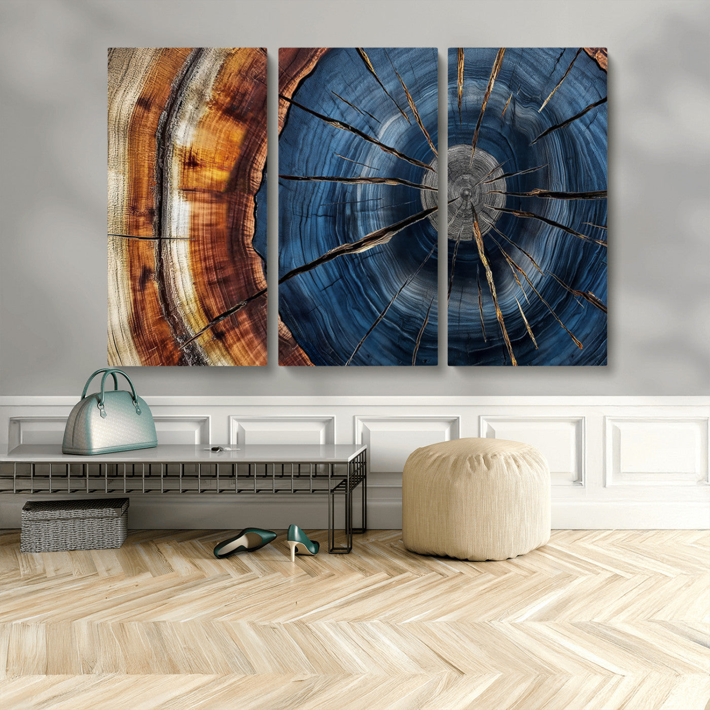 Bring nature's intricate beauty into your space with this stunning tree ring wall art. Featuring mesmerizing patterns and rich colors, it adds a unique, earthy touch to any room.