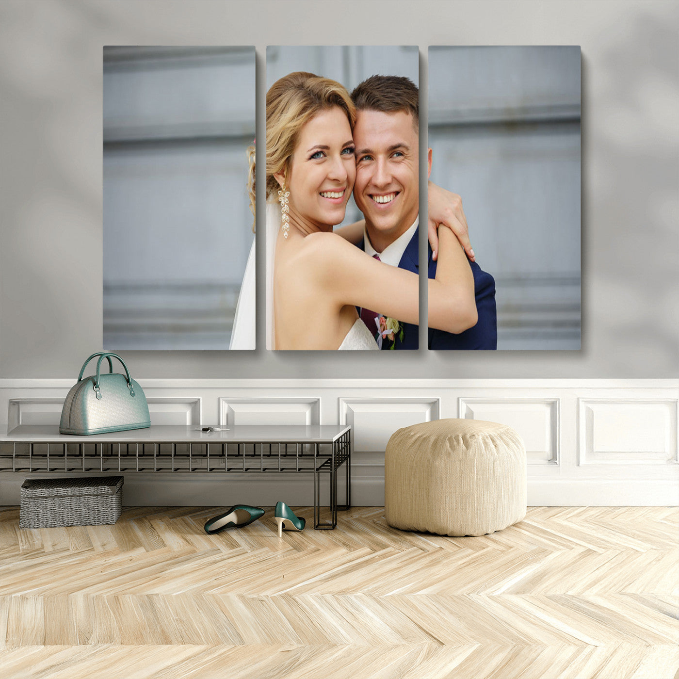CSTM6030-MGV-CV-48X32-3P-Custom Floating Frame Wall Art – Personalized Photo Print for Family Memories or Gift, Ready to Hang Framed Canvas Decor