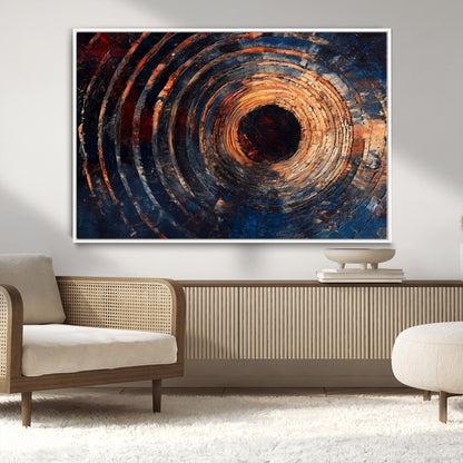 Wood Tree Ring Wall Art Print - Natural Wood Canvas Print, featuring an intricate tree ring pattern with organic textures, perfect for rustic and nature-inspired decor.