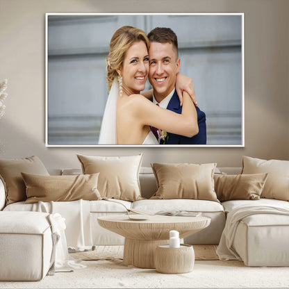 -Custom Canvas Wall Art – Personalized Photo Print for Wedding, Anniversary or Gift, Ready to Hang Canvas for Home Decor