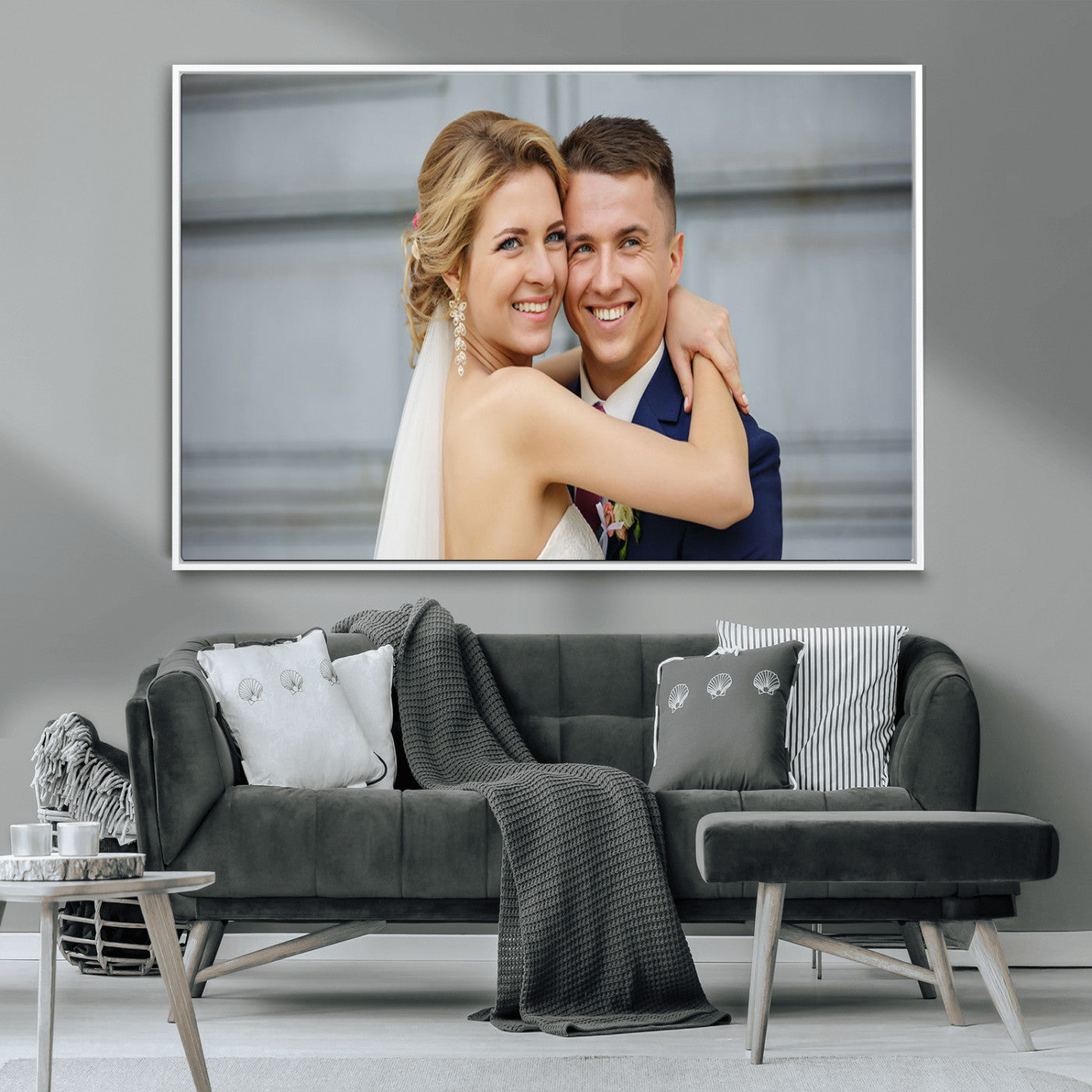 -Custom Floating Frame Wall Art – Personalized Photo Print for Family Memories or Gift, Ready to Hang Framed Canvas Decor