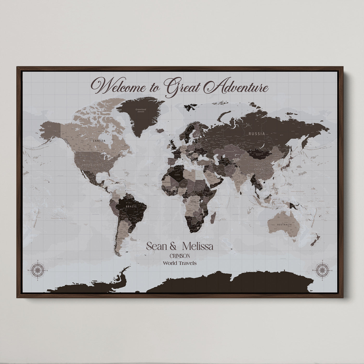 43749658-MGV-CV-36X24-Custom Push Pin World Map Wall Canvas Print