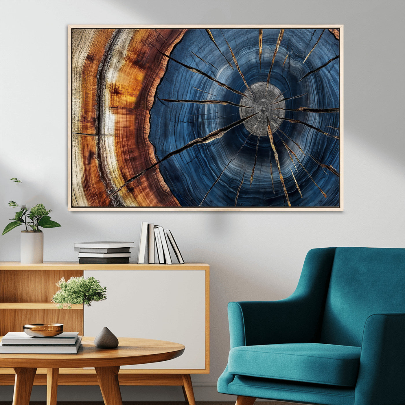Bring nature's intricate beauty into your space with this stunning tree ring wall art. Featuring mesmerizing patterns and rich colors, it adds a unique, earthy touch to any room.