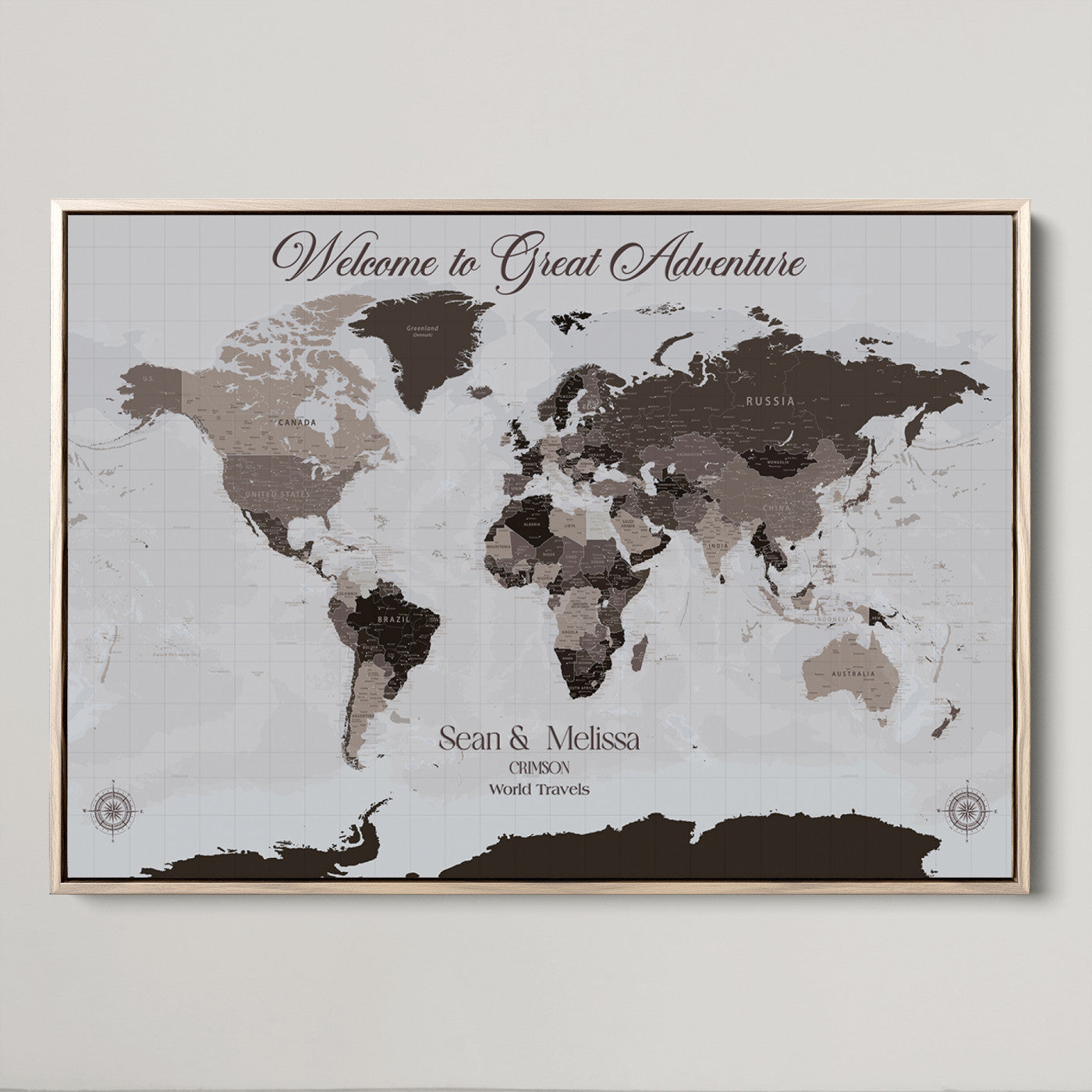 43749658-MGV-CV-36X24-Custom Push Pin World Map Wall Canvas Print