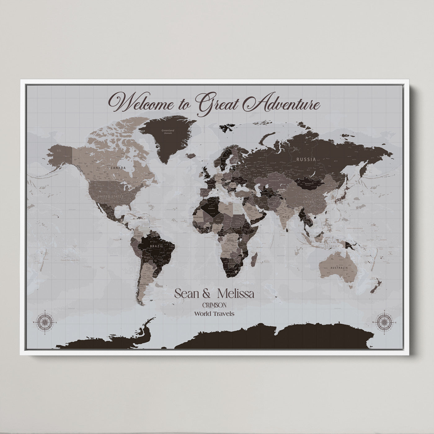 43749658-MGV-CV-36X24-Custom Push Pin World Map Wall Canvas Print