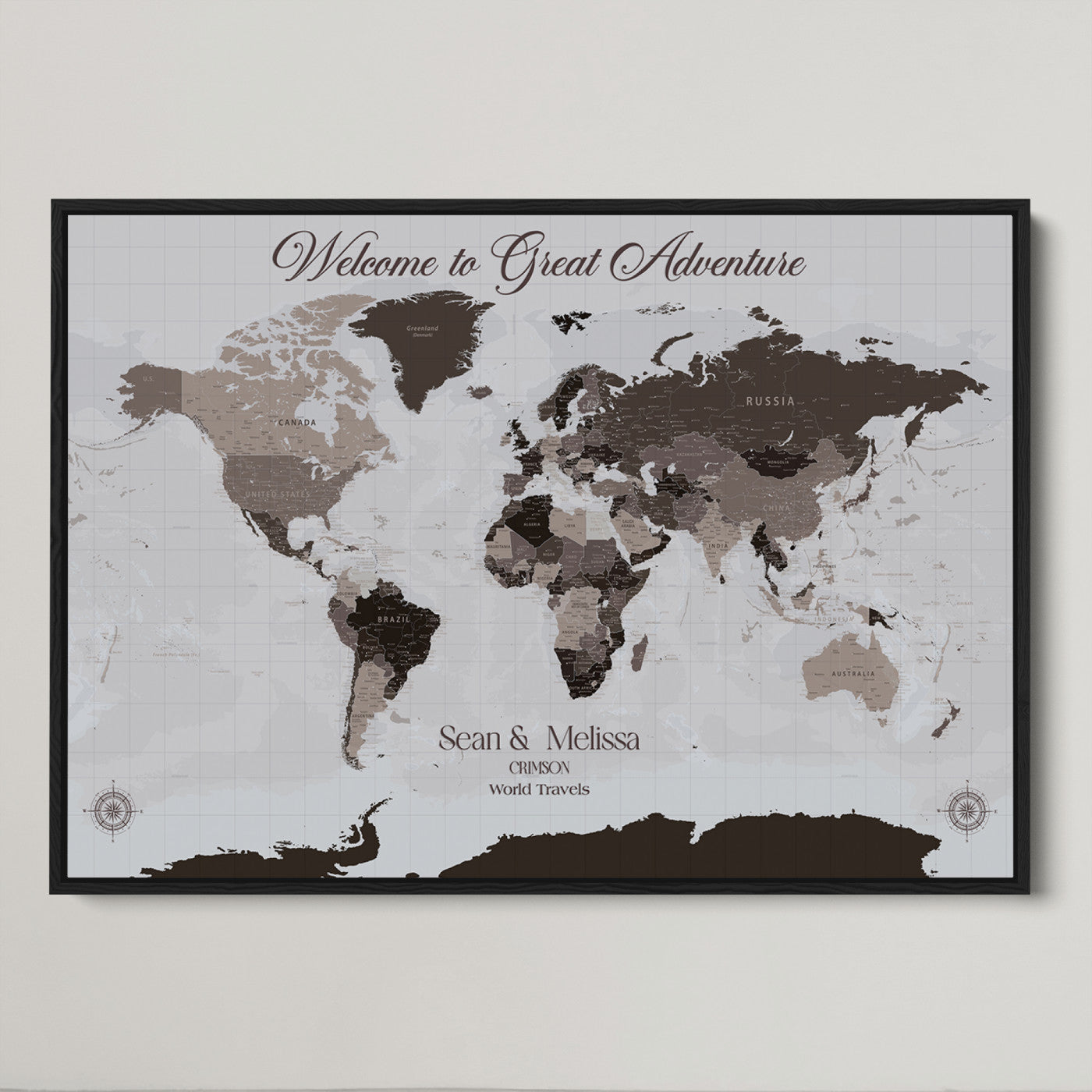 43749658-MGV-CV-36X24-Custom Push Pin World Map Wall Canvas Print