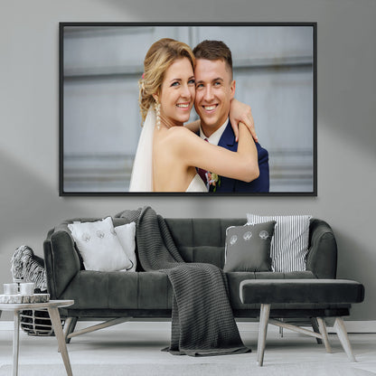 -Custom Floating Frame Wall Art – Personalized Photo Print for Family Memories or Gift, Ready to Hang Framed Canvas Decor