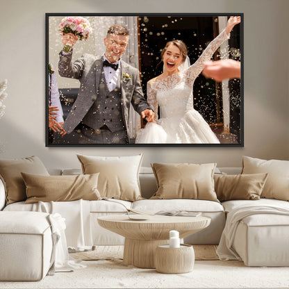 Framed Create Your Canvas Print - Personalized Wall Art for Home Decor Wall Art Print, Create Your Own Photo Canvas Print