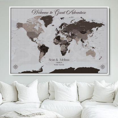 43749658-MGV-FC-36X24_White-Custom Push Pin World Map Wall Canvas Print