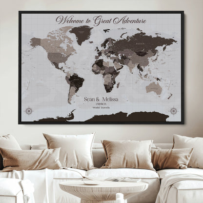 43749658-MGV-CV-36X24-Custom Push Pin World Map Wall Canvas Print