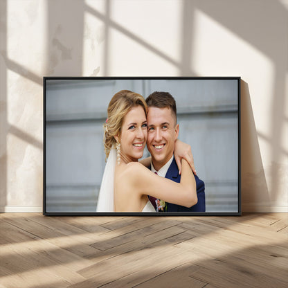 -Custom Floating Frame Wall Art – Personalized Photo Print for Family Memories or Gift, Ready to Hang Framed Canvas Decor