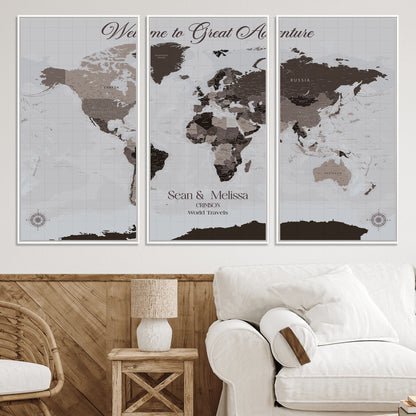 43749658-MGV-CV-36X24-Custom Push Pin World Map Wall Canvas Print