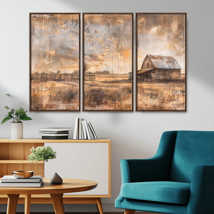 Rustic Farmhouse Wall Decor, Old Barn Painting, Southwestern Canvas Print, Home Improvement, Modern Farmhouse Wall Art, Home Decor,Home Gift