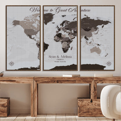 43749658-MGV-CV-36X24-Custom Push Pin World Map Wall Canvas Print