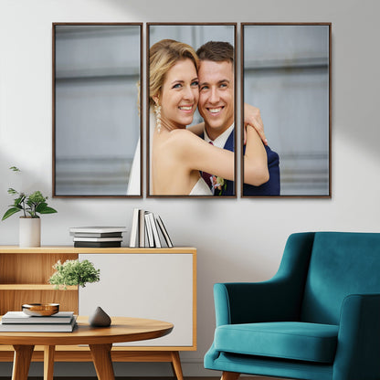-Custom Floating Frame Wall Art – Personalized Photo Print for Family Memories or Gift, Ready to Hang Framed Canvas Decor