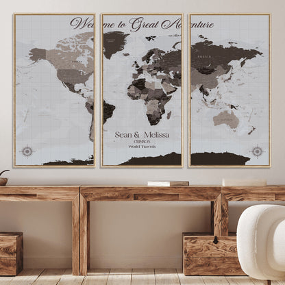 43749658-MGV-CV-36X24-Custom Push Pin World Map Wall Canvas Print