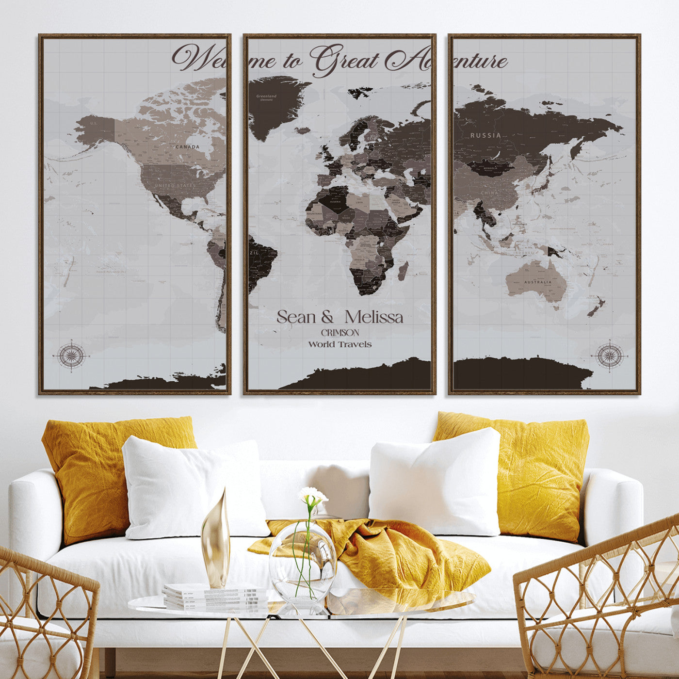 43749658-MGV-CV-36X24-Custom Push Pin World Map Wall Canvas Print