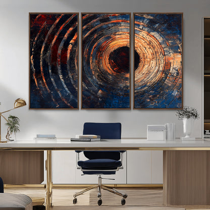 Wood Tree Ring Wall Art Print - Natural Wood Canvas Print, featuring an intricate tree ring pattern with organic textures, perfect for rustic and nature-inspired decor.