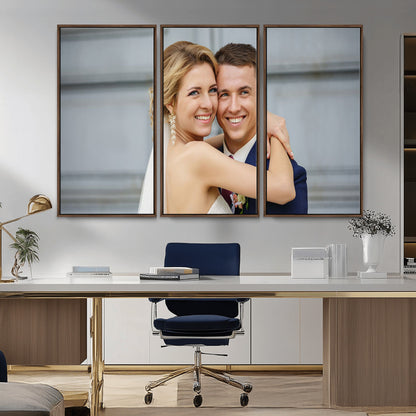 -Custom Floating Frame Wall Art – Personalized Photo Print for Family Memories or Gift, Ready to Hang Framed Canvas Decor