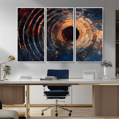 Wood Tree Ring Wall Art Print - Natural Wood Canvas Print, featuring an intricate tree ring pattern with organic textures, perfect for rustic and nature-inspired decor.