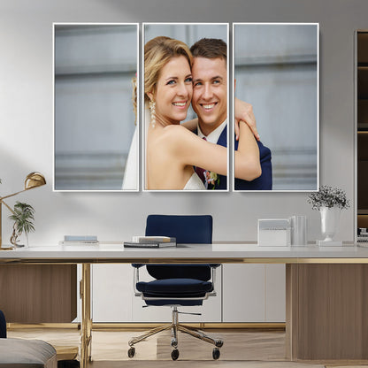 -Custom Floating Frame Wall Art – Personalized Photo Print for Family Memories or Gift, Ready to Hang Framed Canvas Decor