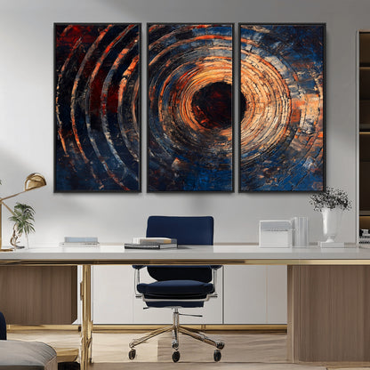 Wood Tree Ring Wall Art Print - Natural Wood Canvas Print, featuring an intricate tree ring pattern with organic textures, perfect for rustic and nature-inspired decor.