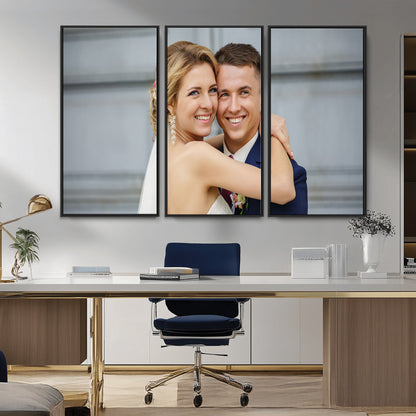 -Custom Floating Frame Wall Art – Personalized Photo Print for Family Memories or Gift, Ready to Hang Framed Canvas Decor