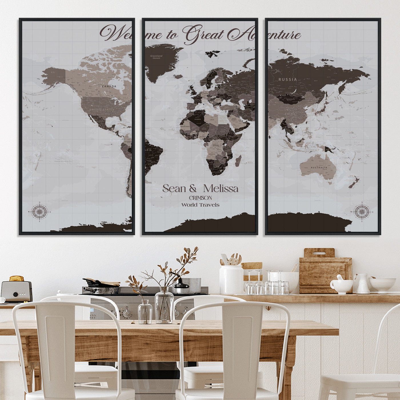 43749658-MGV-CV-36X24-Custom Push Pin World Map Wall Canvas Print