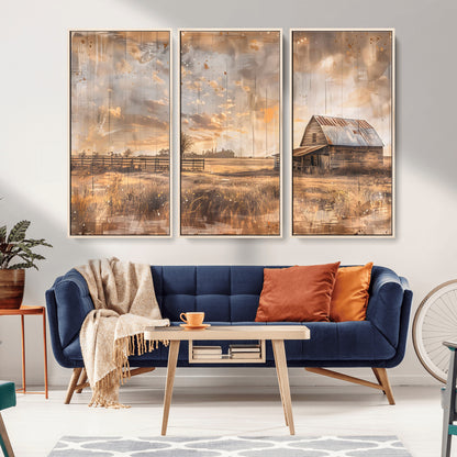 Rustic Farmhouse Wall Decor, Old Barn Painting, Southwestern Canvas Print, Home Improvement, Modern Farmhouse Wall Art, Home Decor,Home Gift