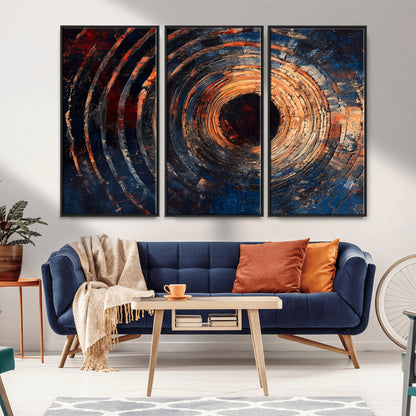 Wood Tree Ring Wall Art Print - Natural Wood Canvas Print, featuring an intricate tree ring pattern with organic textures, perfect for rustic and nature-inspired decor.
