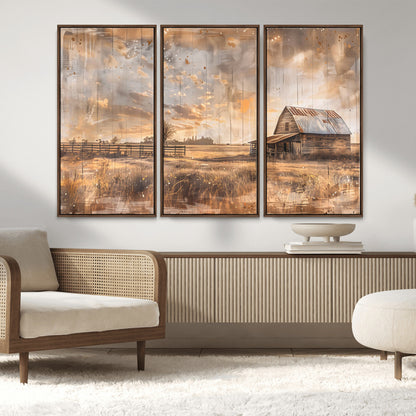 Rustic Farmhouse Wall Decor, Old Barn Painting, Southwestern Canvas Print, Home Improvement, Modern Farmhouse Wall Art, Home Decor,Home Gift