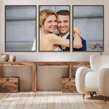 Create Your Own Photo Framed Canvas Print - Custom Personalized Wall Art Print for Gift