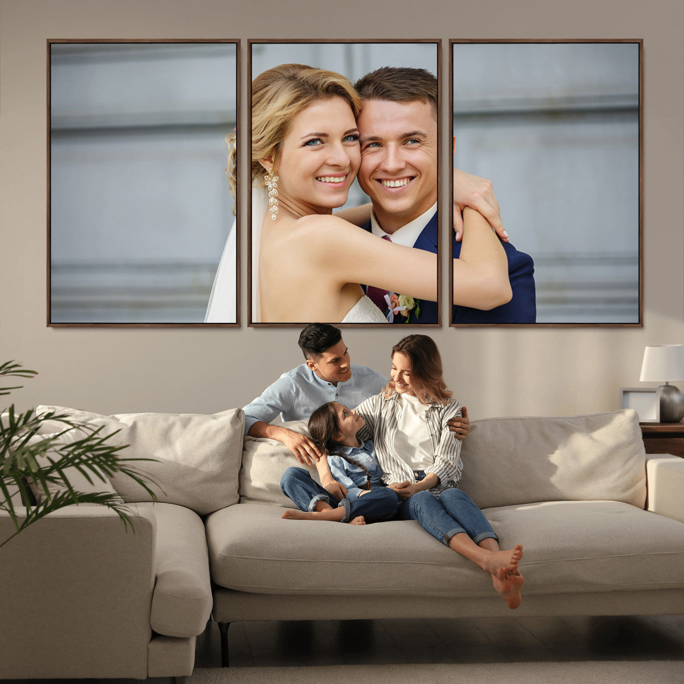 Create Your Own Photo Framed Canvas Print - Custom Personalized Wall Art Print for Gift