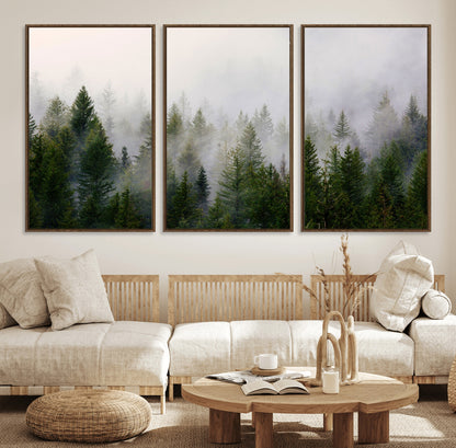 11436-MGV-FC-60X30-3P_Walnut-Framed Custom Canvas Art Print, Framed Custom Print Wall Art - Ready to Hang - Birthday Gift - Wedding Anniversary