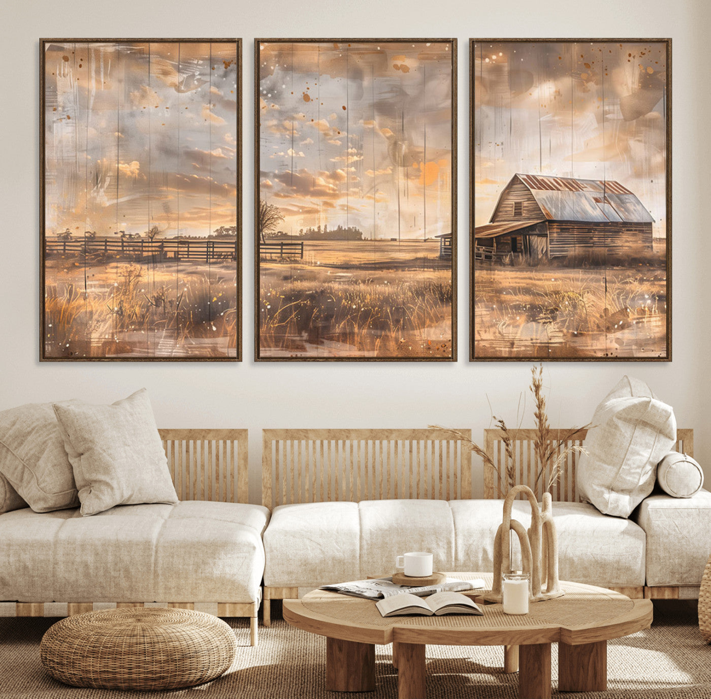 Rustic Farmhouse Wall Decor, Old Barn Painting, Southwestern Canvas Print, Home Improvement, Modern Farmhouse Wall Art, Home Decor,Home Gift