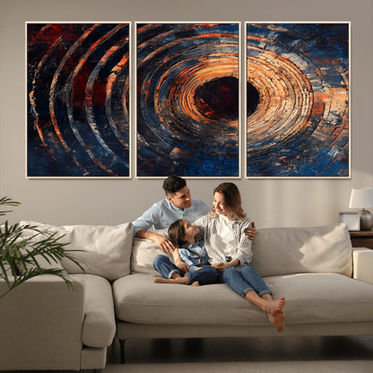 Wood Tree Ring Wall Art Print - Natural Wood Canvas Print, featuring an intricate tree ring pattern with organic textures, perfect for rustic and nature-inspired decor.