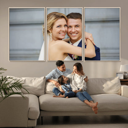 Create Your Own Photo Framed Canvas Print - Custom Personalized Wall Art Print for Gift