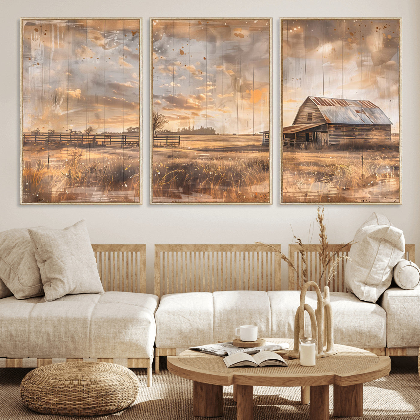 Rustic Farmhouse Wall Decor, Old Barn Painting, Southwestern Canvas Print, Home Improvement, Modern Farmhouse Wall Art, Home Decor,Home Gift