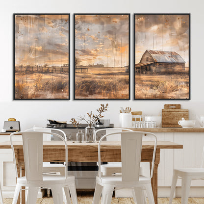 Rustic Farmhouse Wall Decor, Old Barn Painting, Southwestern Canvas Print, Home Improvement, Modern Farmhouse Wall Art, Home Decor,Home Gift