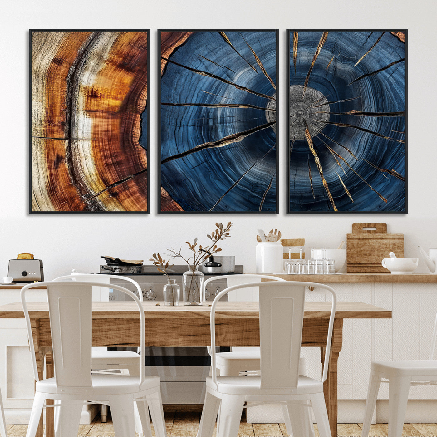 Bring nature's intricate beauty into your space with this stunning tree ring wall art. Featuring mesmerizing patterns and rich colors, it adds a unique, earthy touch to any room.