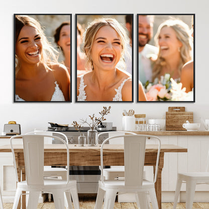 CSTM912-MGV-FC-60X30-3P_Black-Floating 3 Panel Custom Canvas Print - Perfect for Unique Decor - Framed - Ready to Hang - Gift for Him