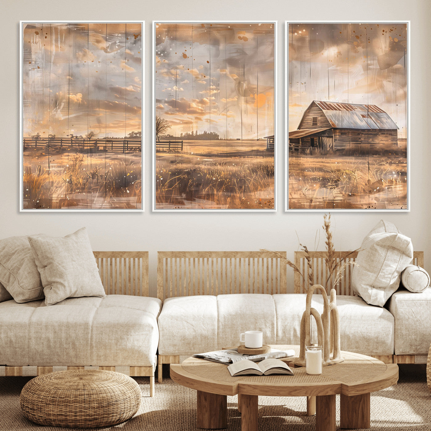 Rustic Farmhouse Wall Decor, Old Barn Painting, Southwestern Canvas Print, Home Improvement, Modern Farmhouse Wall Art, Home Decor,Home Gift