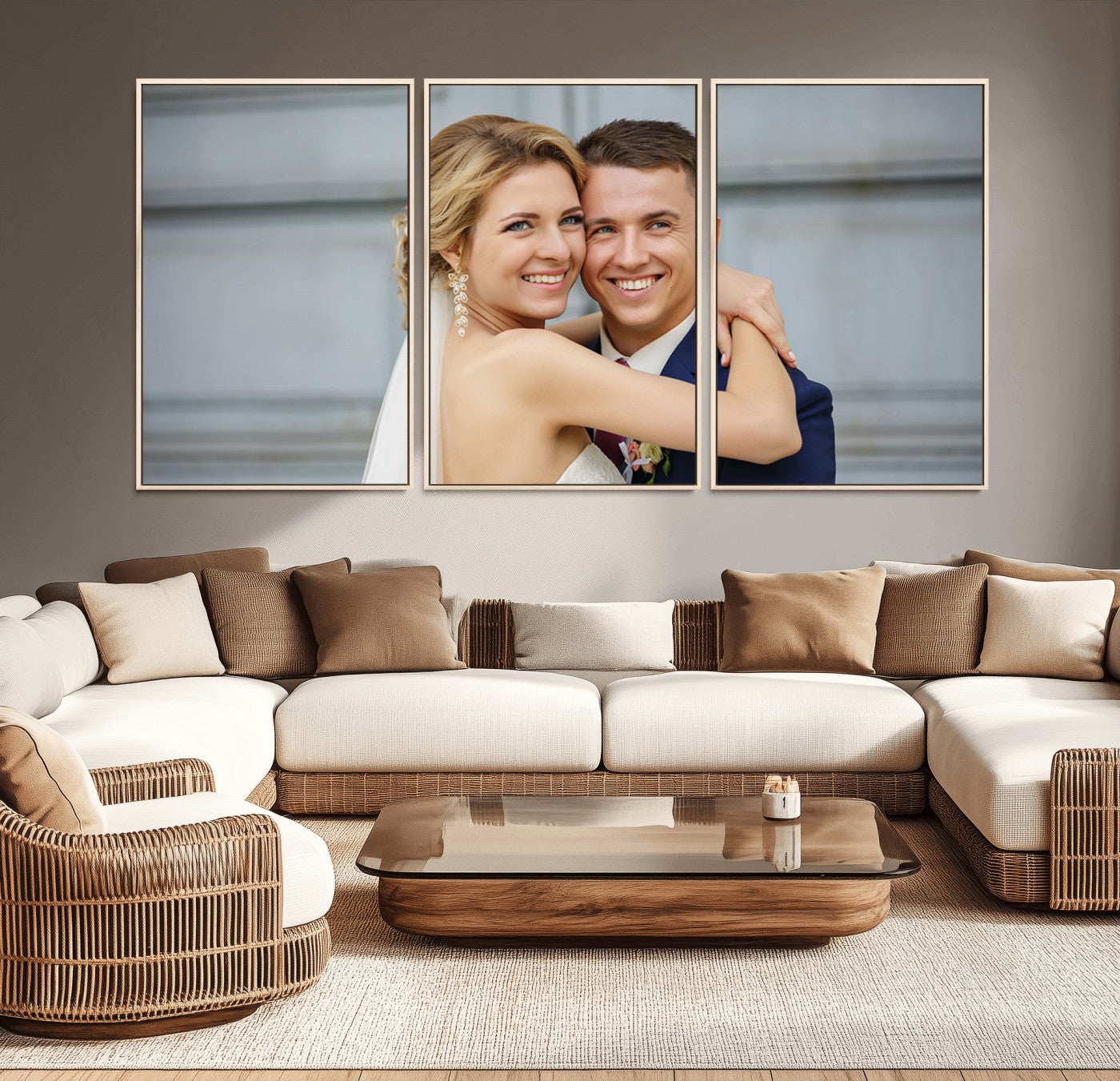 Create Your Own Photo Framed Canvas Print - Custom Personalized Wall Art Print for Gift