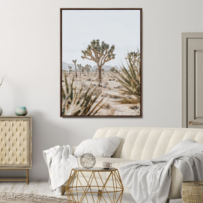 Wall art of a Joshua Tree in soft neutral tones, perfect for desert-inspired or Southwestern minimalist home decor.