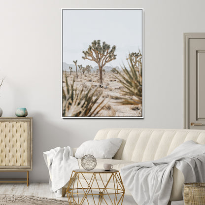 Wall art of a Joshua Tree in soft neutral tones, perfect for desert-inspired or Southwestern minimalist home decor.