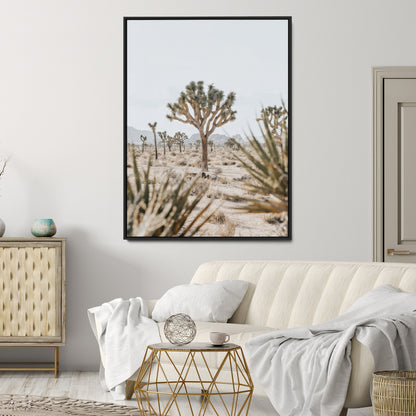 Wall art of a Joshua Tree in soft neutral tones, perfect for desert-inspired or Southwestern minimalist home decor.