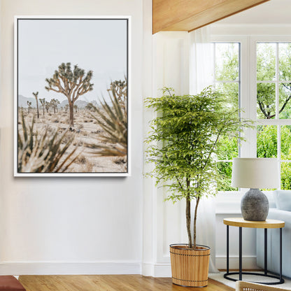 Wall art of a Joshua Tree in soft neutral tones, perfect for desert-inspired or Southwestern minimalist home decor.