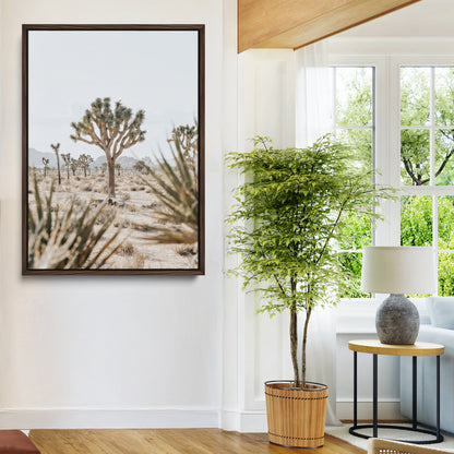 Wall art of a Joshua Tree in soft neutral tones, perfect for desert-inspired or Southwestern minimalist home decor.