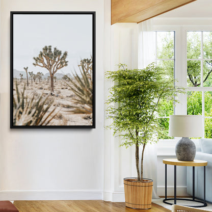 Wall art of a Joshua Tree in soft neutral tones, perfect for desert-inspired or Southwestern minimalist home decor.