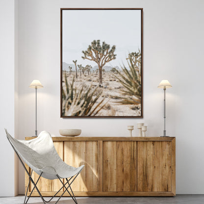 Wall art of a Joshua Tree in soft neutral tones, perfect for desert-inspired or Southwestern minimalist home decor.